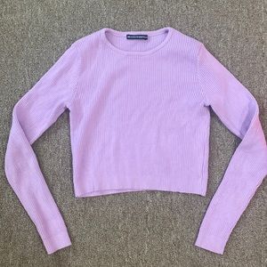 Brandy Melville purple long sleeve crop